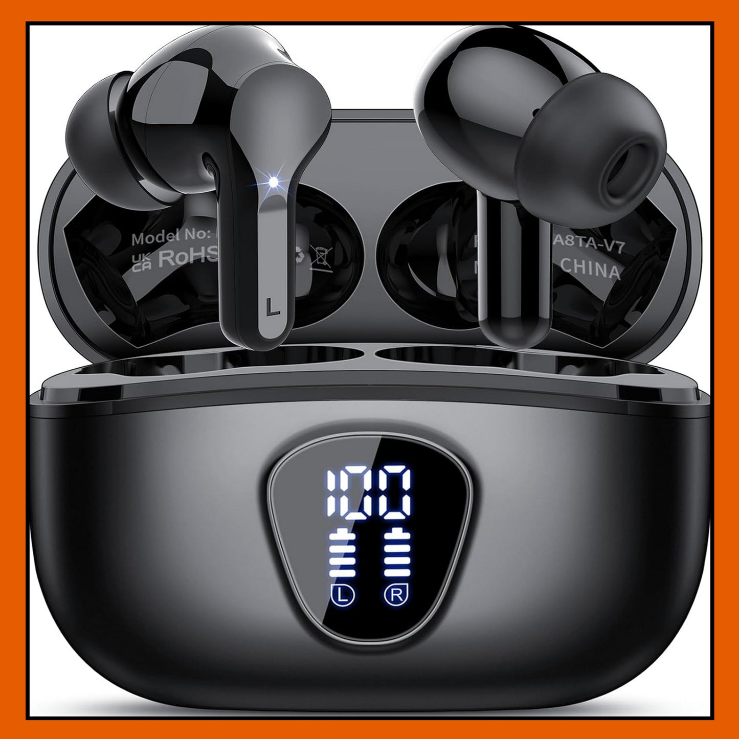 Black Besnoow I53 Bluetooth 5.4 Earbuds (Price: 45,000Rwf)