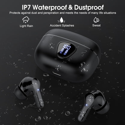 Black Besnoow I53 Bluetooth 5.4 Earbuds (Price: 45,000Rwf)